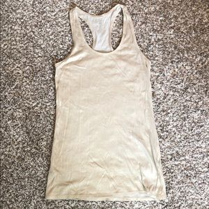 Express gold racer back tank